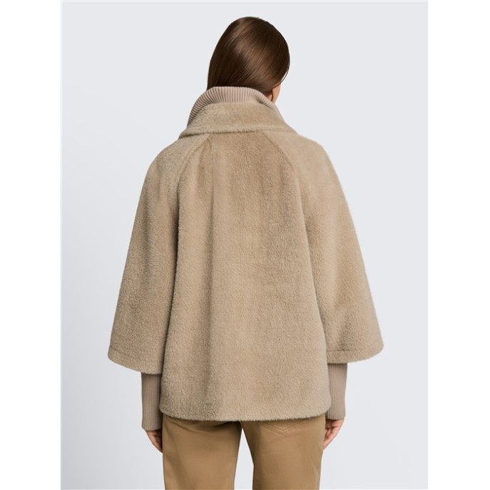 Tom Tailor Cosy Cape winterjas 1051134 - soft taupe Tom Tailor Cosy Cape winterjas 1051134 - soft taupe